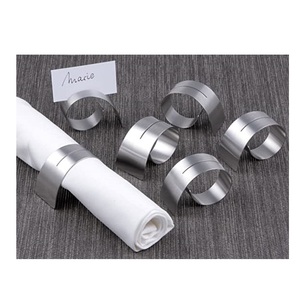 Anneau de serviette en acier inoxydable, anneaux de serviette en acier inoxydable de qualité supérieure, décoration de Table et accessoires anneau de serviette en acier inoxydable - Product Image 1