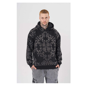 Sweat-shirts et pulls d'hiver pour hommes, ODM, broderie personnalisée, logo personnalisé, taille plus, 100% coton, coupe ample avec poche - Product Image 3