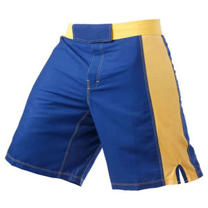 Ropa deportiva de LICRA elástica de cuatro vías OEM al por mayor, pantalones cortos hasta la rodilla con cordón en la cintura para adultos, lucha MMA para uso en el gimnasio - Product Image 6