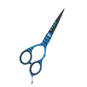 Stainless Steel Barber <b>Scissor</b> Custom <b>Paper</b> Coated Beauty <b>Scissors</b> Straight Blade With Adjustable Finger Rest - Product Image 2