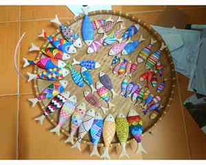 Décoration murale nautique de poisson en bois pour l'exportation de cadeaux Accent de poisson en bois conçu pour l'exportation en vrac et les acheteurs du commerce mondial - Product Image 2