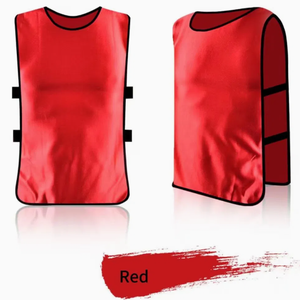 Custom Printed 100% Polyester Breathable Quick Dry Lightweight Short Sleeve V-neck Soccer Training <b>Bibs</b> Reversible Vests - Product Image 2