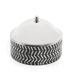 Vajilla de mesa redonda para servir alimentos, madre de perla cazuela de acero inoxidable con, olla caliente para servir alimentos - Product Image 4