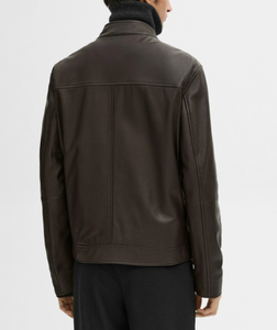 Vestes en cuir pur véritable personnalisées du Pakistan pour hommes veste en cuir de motards de mouton Nappa de haute qualité pour hommes - Product Image 2