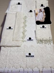 2022 Venta caliente pakistaní indio gasa trabajo a mano bordado Salwar Kameez traje de boda Formal para ocasiones especiales - Product Image 2