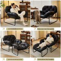 Fauteuil de relaxation au choix du client, design surdimensionné, en cuir anti-griffures pour chat, canapé individuel pour appartement urbain