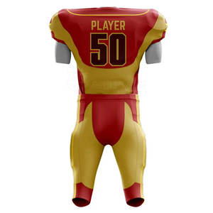 Uniforme de Fútbol Americano 100% Poliéster de Alta Calidad, Diseño Personalizado, Transpirable, de Secado Rápido, Tallas Grandes, Logotipo Personalizado, MOQ Bajo, Venta al Por Mayor - Product Image 2