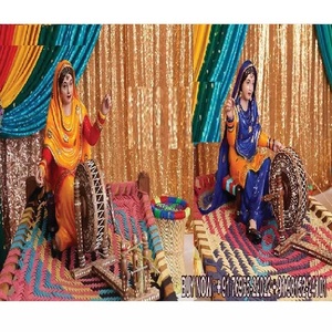 Punjabi Statues for <b>Mehndi</b> & Jaggo Night Decor <b>Mehndi</b> Night Punjabi Lady Statues Punjabi Charkha Lady for Wedding <b>Decoration</b> UK - Product Image 1