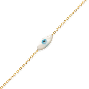Bracelet en argent 925 fait main avec un charme en forme d'œil turc en nacre, vente en gros turque - Product Image 3