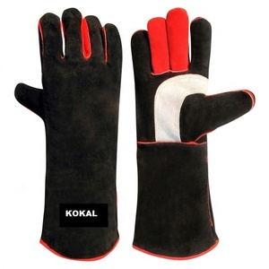Guantes rojos de seguridad para soldar - Product Image 5