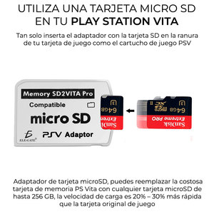 Adaptador de Memoria Micro SD de Alta Calidad, Carcasa de Plástico Sd2vita para PS Vita, Reemplazo con Comunicación por Cable, Incluye Bolsa y Caja - Product Image 4