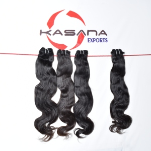 Máquina India Virgen sin procesar, doble trama de onda profunda, cutícula alineada ondulada para mujeres negras, extensiones de cabello humano trenzado - Product Image 3