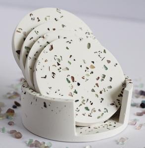 Ensemble de 4 sous-verres de bar Boho Home Decor nice Colour Absorbent Minimalist Wooden With Colors Drink Coaster - Product Image 4