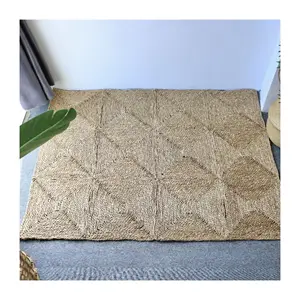 Sıcak trend seagrass paspas halı oturma odası kilim için en çok satan kilim piknik boho mat açık halılar