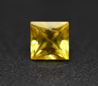 Zafiro Amarillo de Laboratorio, Corte Princesa Cuadrado, Tamaños de 5 mm a 20 mm, Gema Suelta para Joyería, Zafiro Amarillo