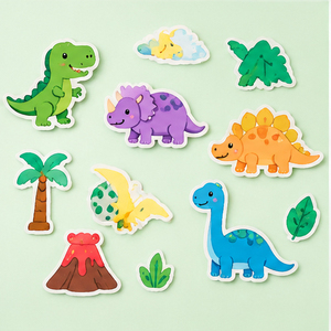 Autocollants personnalisés en PVC, motifs de dessins animés adorables pour enfants, autocollants irréguliers autocollants résistants aux rayures, autocollants pour emballages de jouets - Product Image 6