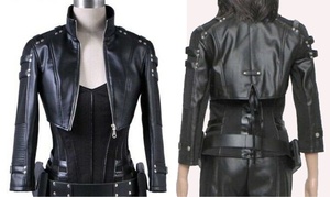 Top court pour femmes, vestes courtes en cuir, nouveau modèle personnalisé, cuir véritable respirant, hauts courts pour femmes - Product Image 4