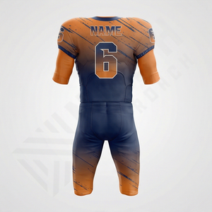 Uniforme de Fútbol Americano Personalizado al por Mayor, Transpirable, de Manga Corta, Diseño Único, Nombre del Equipo, Ropa Deportiva de Alto Rendimiento para Entrenamiento - Product Image 2