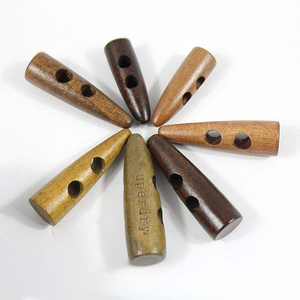 Bouton de manteau en bois naturel de couleur personnalisée 30mm 40mm 50mm 60mm Bouton à bascule - Product Image 1