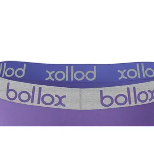 Calzoncillos Bóxer Clásicos para Hombre, Color Gris Morado, Dos Tonos, Poliéster y Elastano, Antibacterianos, Transpirables, Precio al por Mayor, Tejido de Punto - Product Image 4