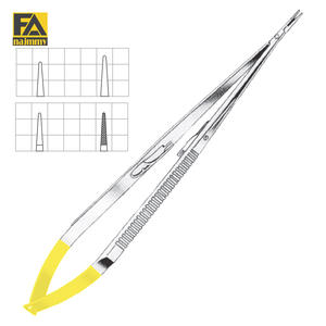 JACOBSON PINCE PORTE-AIGUILLES TC Porte-aiguille allemand en acier inoxydable TC Castroviejo utilisé en chirurgie cardiovasculaire - Product Image 2