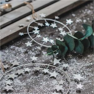 Colgante metálico de plata con forma de estrella para decoración navideña, colgante de alta calidad para fiesta en casa, Año Nuevo, 2023 - Product Image 3