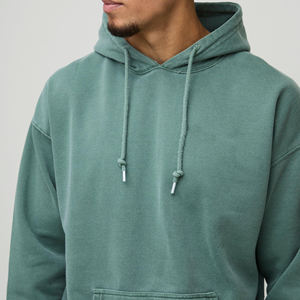 Sweat à capuche polaire surdimensionné pour hommes de haute qualité avec fermeture à glissière en gros confort uni pour hommes femmes en hiver - Product Image 1
