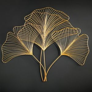 Design de salon en métal, Art mural, décoration de la maison, finition plaquée, Design de forme naturelle, décoration murale intérieure, Art en métal - Product Image 6