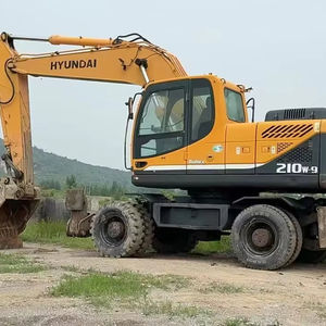 รถตักดินระบบไฮดรอลิกตีนตะขาบ-ชนิด210w-9ฮุนได12ตันประกอบด้วยเครื่องยนต์มอเตอร์เกียร์ส่วนประกอบหลักที่ใช้จากเกาหลี - Product Image 1