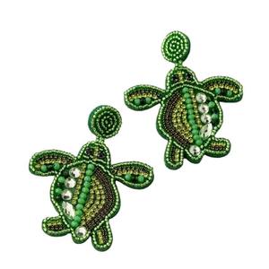 Boucles d'oreilles brodées complexes Boucles d'oreilles brodées vintage Boucles d'oreilles brodées tribales Boucles d'oreilles de fête - Product Image 5