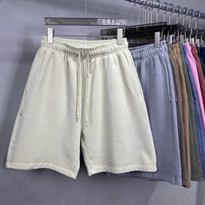À la mode personnalisé 100% coton hommes haute qualité Shorts lâche rue décontracté acide lavé soleil délavé éponge Shorts pour hommes personnalisé - Product Image 5