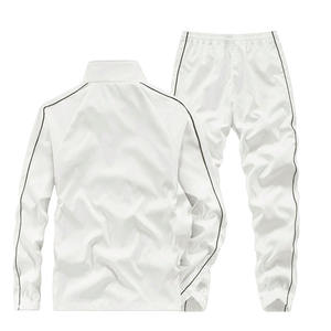 Ensemble survêtement en molleton à fermeture éclair intégrale pour homme, coupe régulière, logo personnalisé, veste et pantalon de jogging, vente en gros B2B, vêtements de sport, marque privée, OEM - Product Image 2