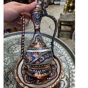Pichet en cuivre pur 100% Drink Ware Cuivre poli Personnaliser Conçu pour la santé par Tayyab Handicraft - Product Image 2
