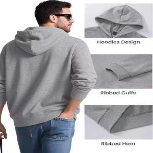 Sudadera con Capucha Clásica Gris para Hombre, Sudadera Informal de Invierno - Product Image 5