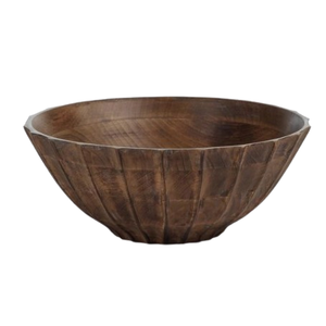 Bols décoratifs en bois faits à la main pour servir la soupe à salade Bol à salade en bois d'acacia durable fabriqué par l'Inde - Product Image 6