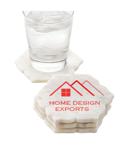 Posavasos de diseño de mármol blanco hecho a mano para el hogar, Bar, Hotel, mesa, alfombrillas y almohadillas decorativas - Product Image 1