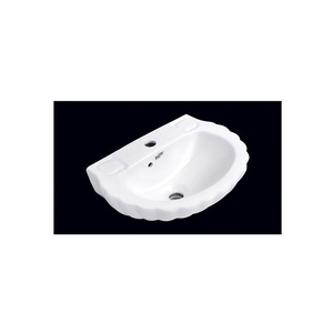 อ่างล้างมือเซรามิกรูปวงรีสำหรับห้องน้ำในบ้านและโรงแรม - Product Image 1