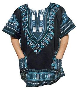 เสื้อดาชิกิพิมพ์ลาย CRAFTSHUB เสื้อผ้าแอฟริกันคุณภาพมาตรฐาน ผลิตจากผ้าฝ้าย 100% น้ำหนักเบา ระบายอากาศได้ดี ทรงปกติ - Product Image 1
