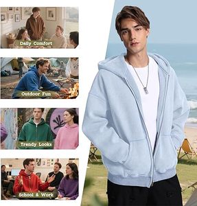 Sudaderas con capucha de lavado ácido informales para hombre, ropa de invierno, sudaderas con capucha de lavado ácido informales de Color sólido, ropa de moda, sudaderas con capucha de lavado ácido ajustadas para hombre - Product Image 1