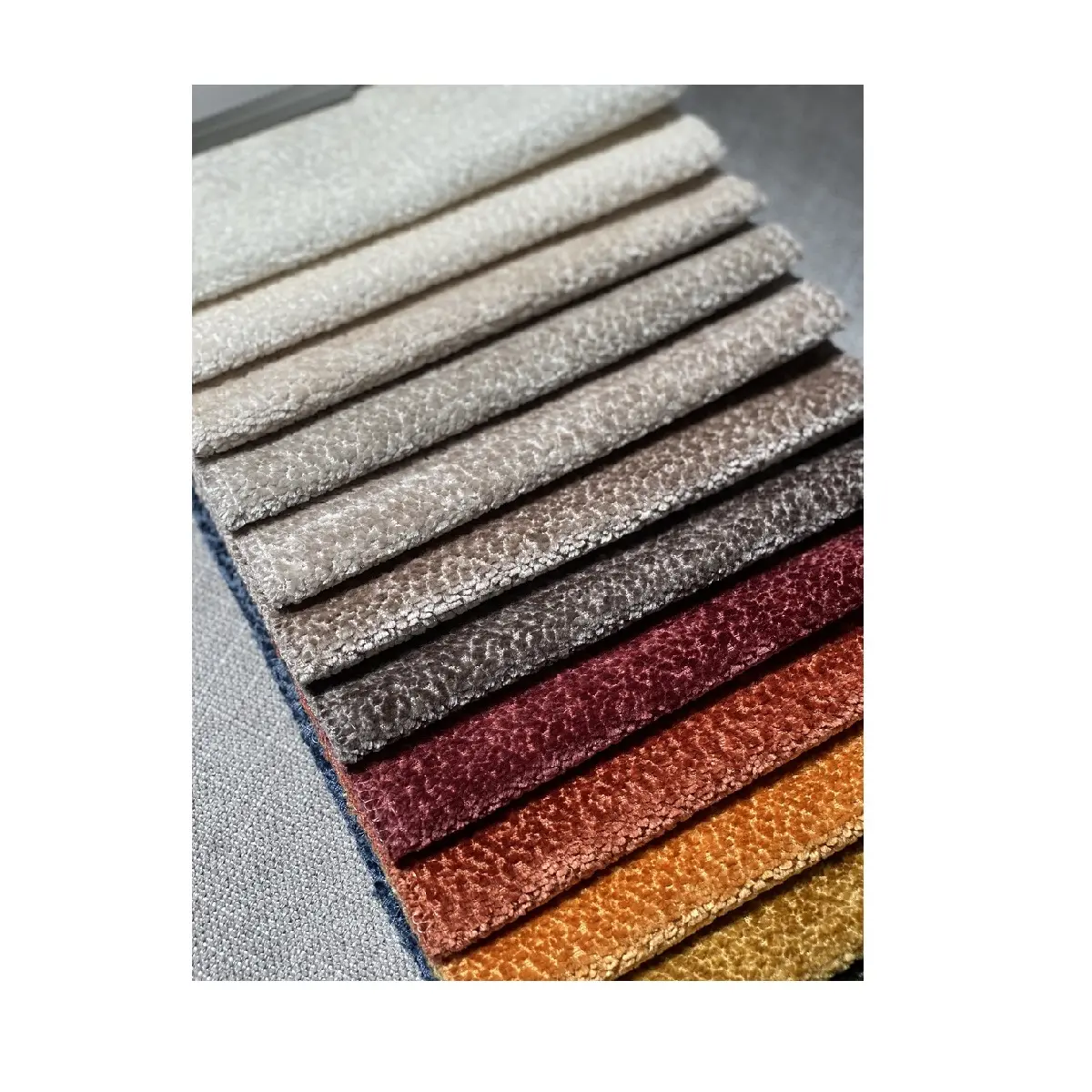 Tela de tapicería de terciopelo Tejido colorido Technic 50/52 "Ancho Peso medio Material transpirable Telas de tapicería Vietnam