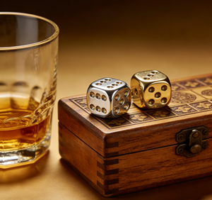 Ensemble de dés en acrylique plaqué or et argent brillant de 16 mm, thème Mahjong créatif pour les fournitures de bar, dés de bonne qualité - Product Image 3