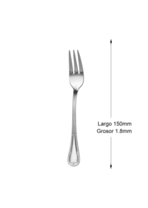 Mr.Spoon Série Flores, Fourchette à dessert, 150 mm, Acier inoxydable 18/0, Manche monobloc, Argenté, Compatible lave-vaisselle, Hôtellerie Restauration - Product Image 2