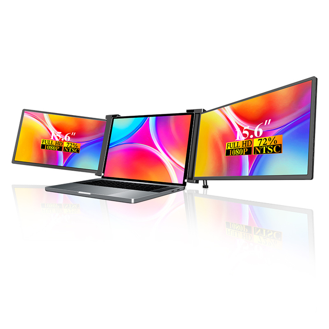 Three Screen Laptop Core I7 Windows 11 Touch Screen 120Hz Refresh Rate SSD Storage Dual Screen Design for Business Office Use