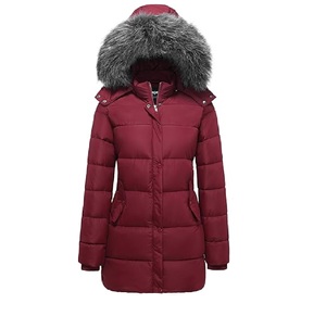 Manteau d'hiver long élégant pour femme ONSTYLE SPORTS, tissu tissé respirant, doublure en polaire chaude avec capuche - Product Image 1
