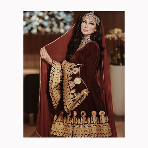 Ropa de fiesta musulmana trajes de mujeres paquistaníes vestido de lujo diseños personalizados vestido Punjabi Salwar kameez ropa de fiesta vestidos de novia - Product Image 2