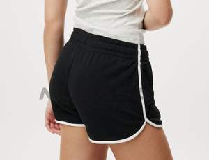 High Quality Terry Gym Training Shorts Women Quick Dry Custom Printed Logo Sporty <b>Elastic</b> <b>Waist</b> Embroidered Knitted Wool Sexy - Product Image 1