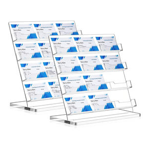 Custom OEM ODM Eco-friendly Plastic Acrylic Transparent Business <b>Card</b> Organizer Office Desk Display Stand - Product Image 1