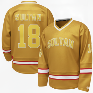 Service OEM en gros, personnalisez votre design, logo imprimé par transfert thermique, jersey de hockey unisexe pour adultes en spandex/polyester - Product Image 4