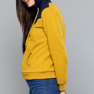 Venta al por mayor de alta calidad Streetwear mujeres cremallera sudaderas con capucha personalizado Crop Top Sudadera con capucha de tela personalizada gimnasio Crop Top sudaderas con capucha mujeres Casual - Product Image 3