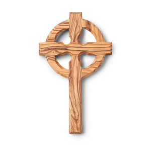 Croix murale vintage en bois sculptée à la main Art chrétien religieux et décoration intérieure Design floral de style antique Cadeau spirituel parfait - Product Image 2